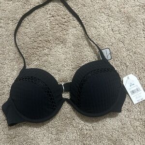 Black Women's bikini top medium NWT time and tru